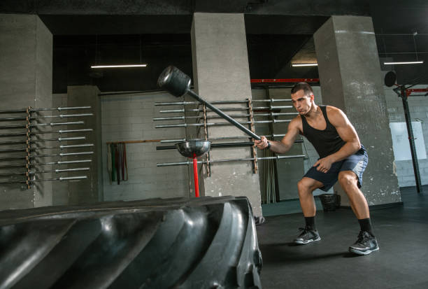 istock A muscular male athlete doing workout at the gym 1168414596