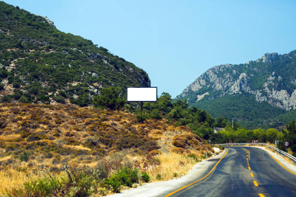 istock Big Blank Billboard on a Country Road 1168423337