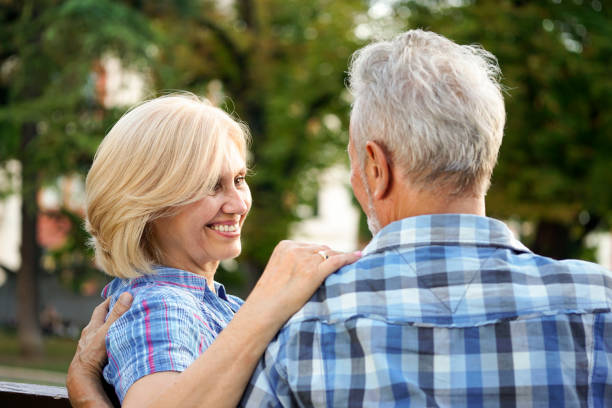 istock Senior couple in a park 1168424526