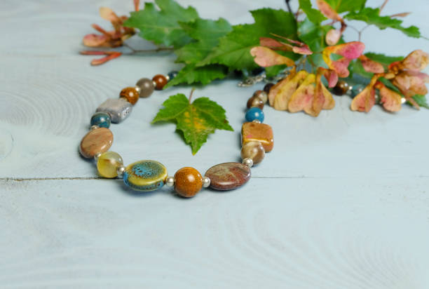 istock Beads from ceramics and natural stones 1168425743