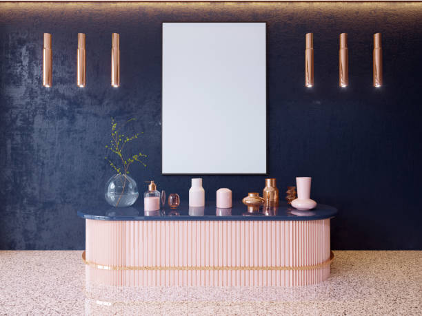 istock mock up poster frames in hipster interior background, Scandinavian style, render, 3D illustration 1168426320