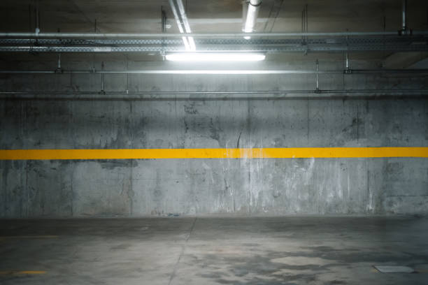 istock Parking spot in a indoor underground garage 1168431859