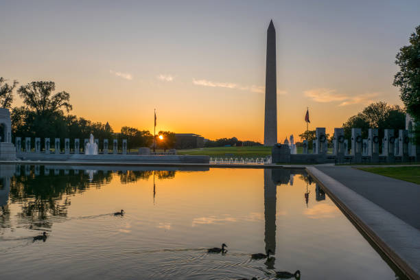 istock Sunrise over the Reflecting Pool in Washington DC with the Washington Monument 1168441002
