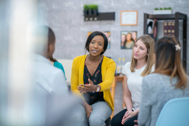 istock Group discussion about mental health 1168444789