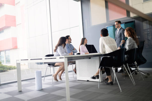 istock Creative business people working on business project in office 1168445837