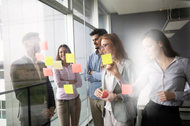 istock Business people meeting at office and use post it notes to share idea 1168446232