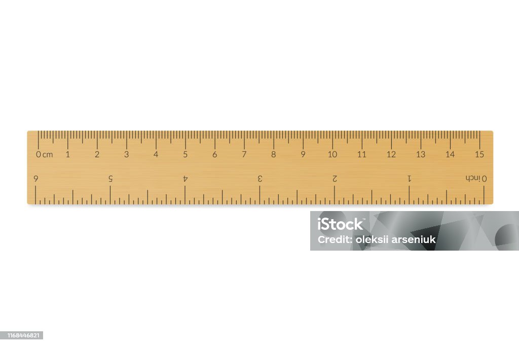 Engineer Or Architect Wooden Drafting Ruler With An Imperial And A Metric  Units Scale Stock Illustration - Download Image Now - iStock