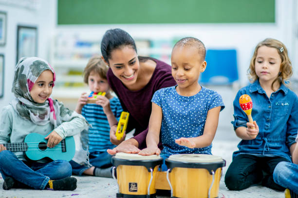 istock Having fun playing music in preschool 1168447384