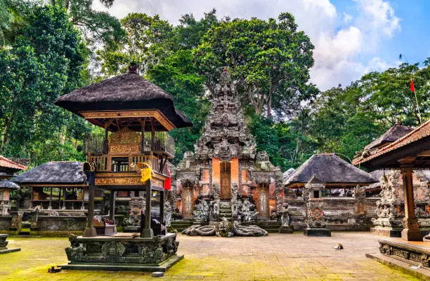 Pura Dalem Agung Padangtegal Temple at Monkey Forest Sanctuary in Ubud - Bali, Indonesia