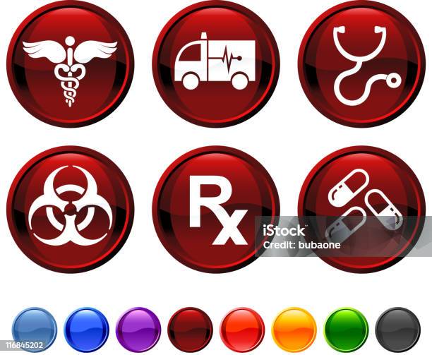 Medical Royalty Free Vector Icon Set Stock Illustration - Download Image Now - Ambulance, Beat The Clock, Biohazard Symbol