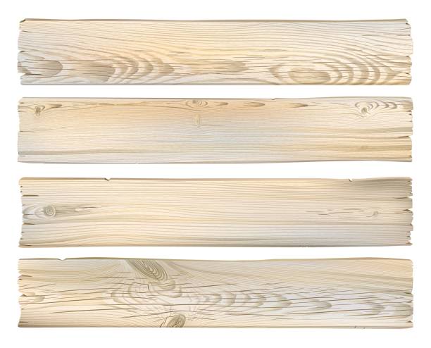 istock Wooden sign. Realistic highly detailed vector light white wooden grunge tattered texture background. Hand drawn, no tracing 1168452817