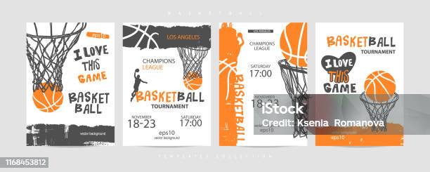 籃球設計集在白色背景上粗俗風格素描文字手繪體育印花封面口號範本體育封面籃球圈eps 檔是階層式向量圖形及更多籃球 - 團體運動圖片