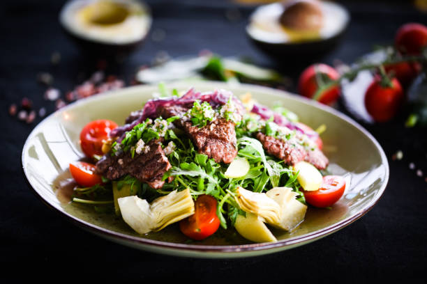 istock grilled beef salad with caramelized onion and fresh vegetables 1168456220
