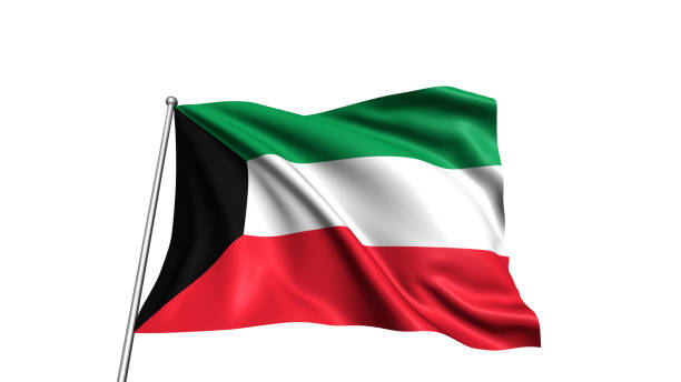 digitally generated image of a flag waving on the wind