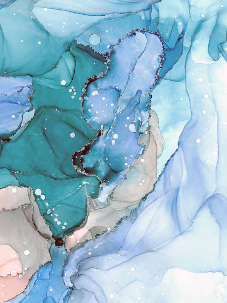 istock Abstract alcohol ink / watercolor painting background. Modern art texture. 1168456682