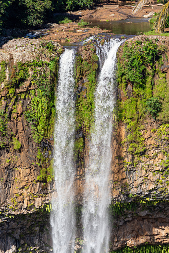 Chamarel waterfall on Mauritius island, Indian ocean