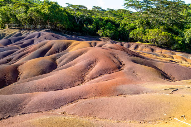istock Seven coloured earth on Mauritius island, Chamarel, Indian ocean 1168463257