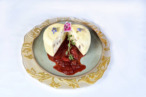 istock mozzarella cheese stuffed with nuts cut in half with strawberry jam 1168464624