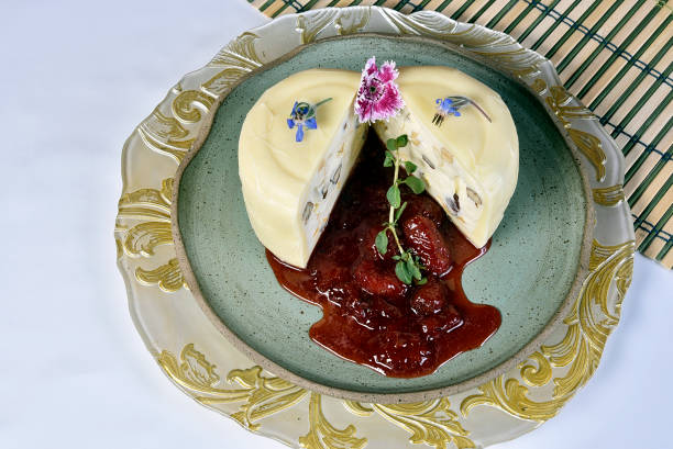 istock mozzarella cheese stuffed with nuts cut in half with strawberry jam 1168464830