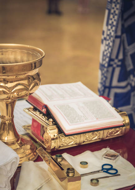 istock Orthodox church christening ceremony. 1168465926
