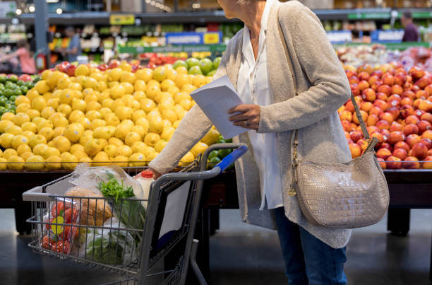 istock Unrecognizable woman selects fruit in produce department 1168467377