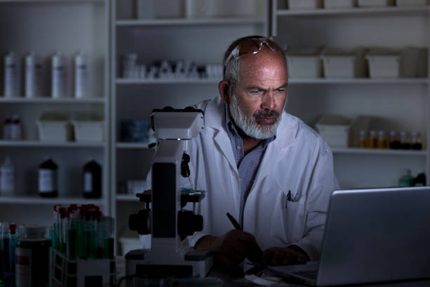 istock Serious mature male scientist 1168467580