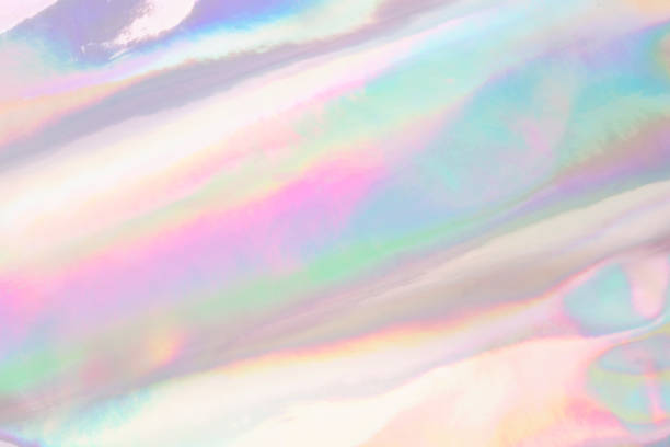 istock Holographic iridescent color wrinkled fabric. Abstract texture with multiple colors. 1168470106