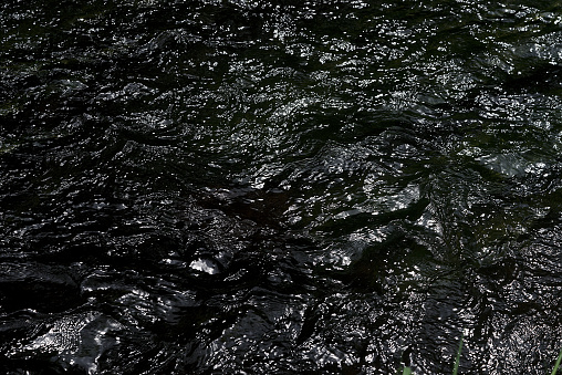 oil-black water surface, reflective effect