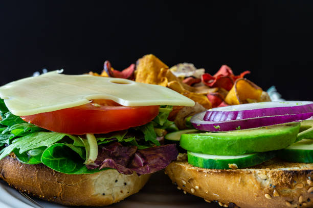 istock Toasted bagel vegetarian sandwich. 1168471622