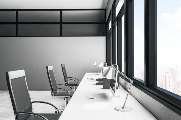 istock Contemporary coworking office interior 1168481298