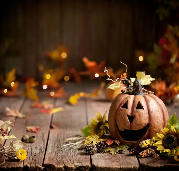 Photo of Pumpkin Jack O' Lantern Background