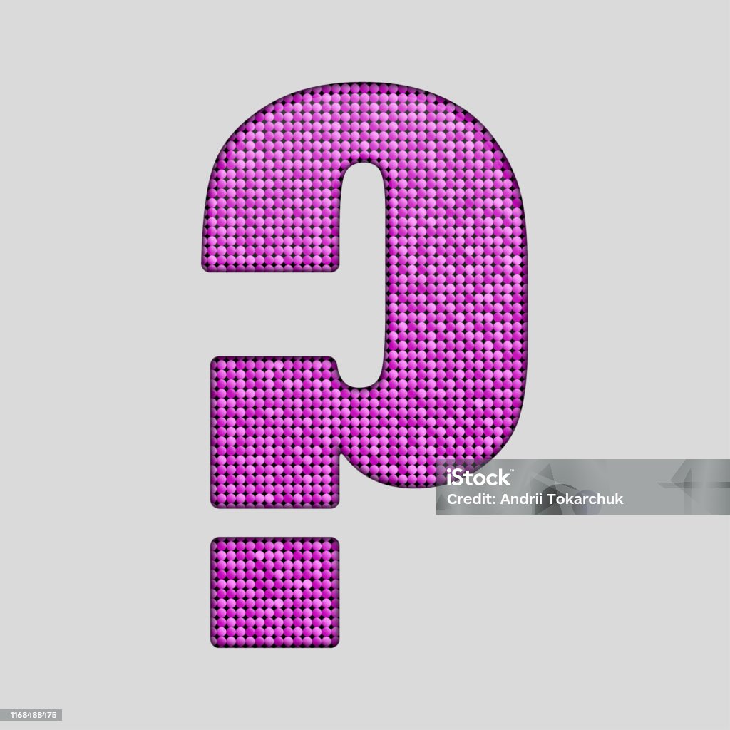 Pink Question Mark Display Lettering Vector Sequins Sign Question Mark Glitter Font Sign Of Pink Dots Stock ...