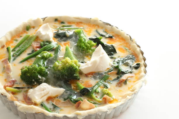 istock Cooking, prepared broccoli and cheese quiche 1168497371