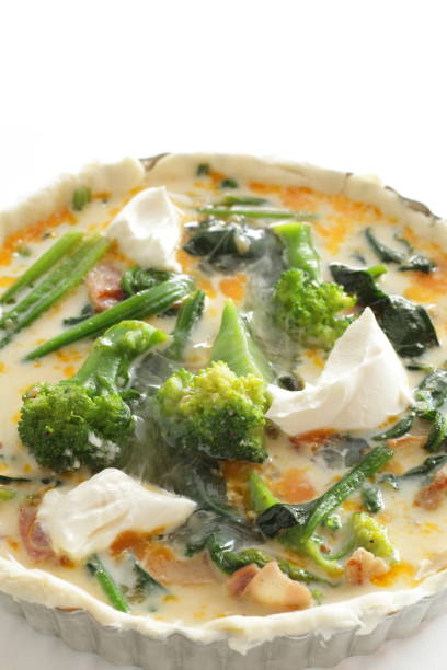 istock Cooking, prepared broccoli and cheese quiche 1168497382