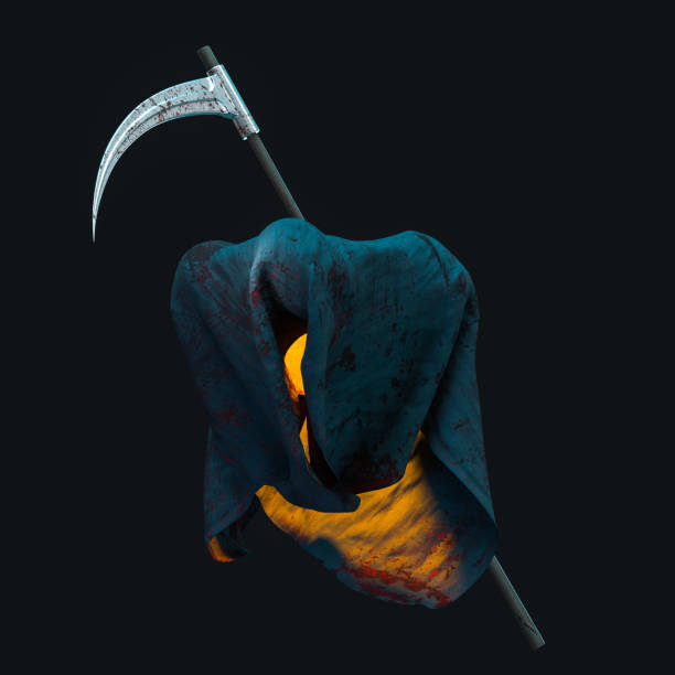 istock The terrible ghost wearing the sackcloth with dark background, 3d rendering. 1168507178