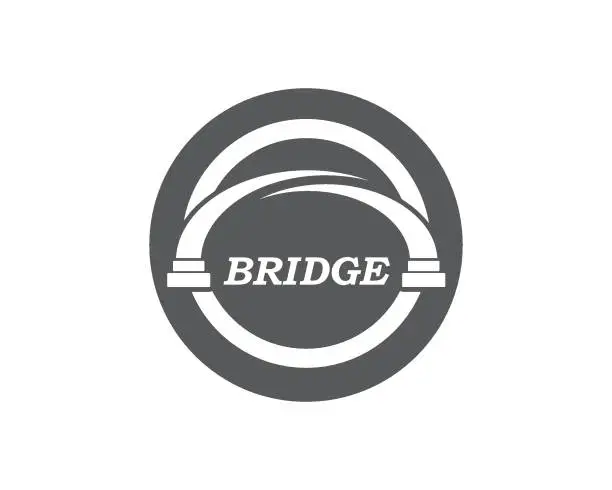 Vector illustration of bridge logo icon vector illustration
