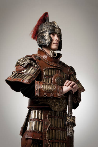 istock Adult male wearing very old armor. 1168510921