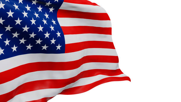 istock USA or American flag isolated on white background with clipping path 3D render 1168516713