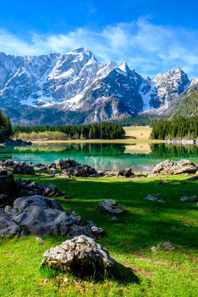 istock Spring morning at the alpine lake 1168522576