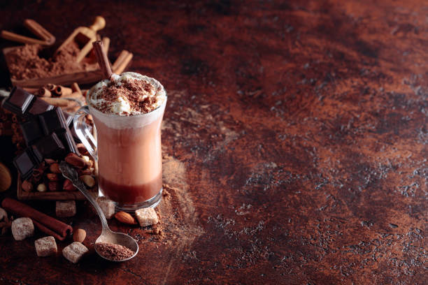istock Hot chocolate with cream sprinkled with chocolate chips. 1168525957