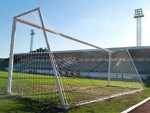 Protection net on the playing field, close-up