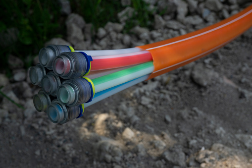 Pipes and ducts for fibre optics for high speed telecommunications