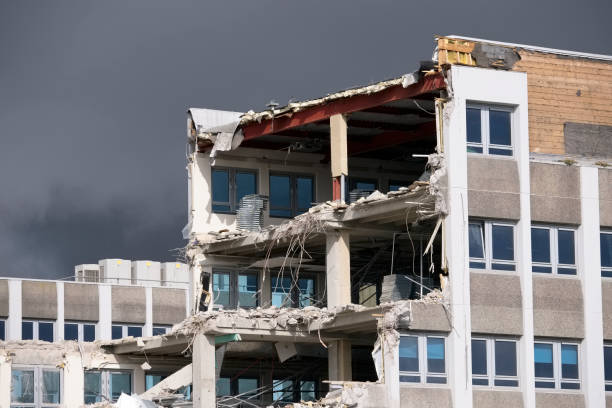 istock Demolition of hotel collapse following bomb blast explosion 1168531772
