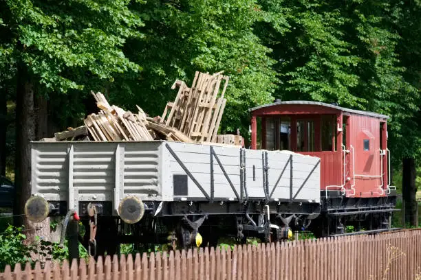 Steam engine victorian train station on old vintage railway in rural countryside uk uk