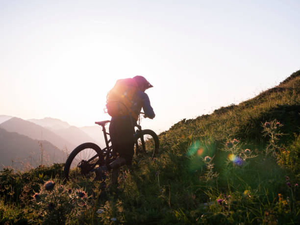 istock A mountain biker riding in the mountains. 1168532067