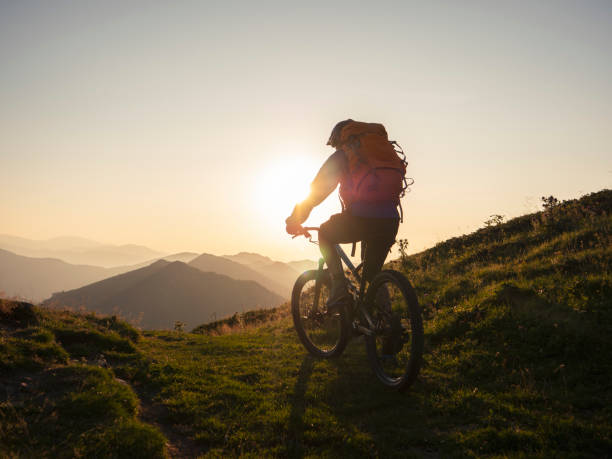 istock A mountain biker riding in the mountains. 1168532074
