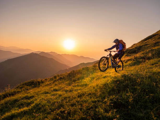 istock A mountain biker riding in the mountains. 1168532210