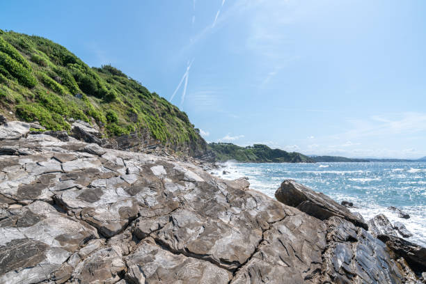 istock Coast Basque Country, cliffs and beaches of Guethary at summer 1168533687