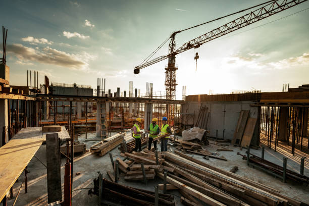 Photo of large scale construction site stock photo