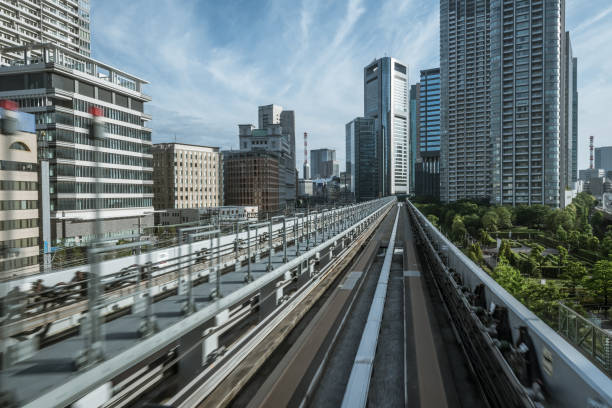 istock Cityscape from monorail sky train in Tokyo 1168534837